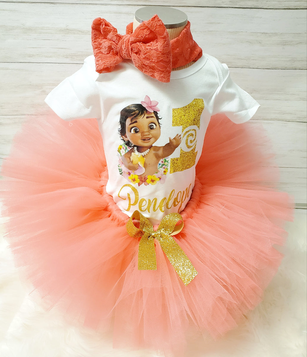 Baby moana 1st deals birthday outfit