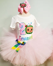 Load image into Gallery viewer, Pink Rainbow Cocomelon Tutu Set