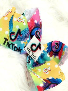 Raimbow Tiktok Hair Bow