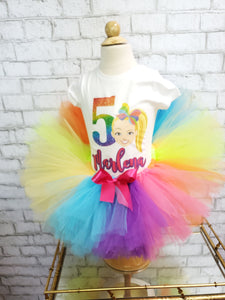 Jojo Rainbow Tutu Set