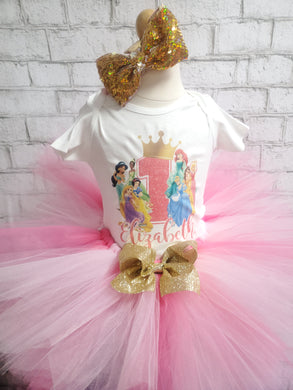 Pink and Gold Princess Tutu Set