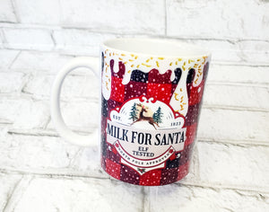 Milk For Santa Plaid Mug