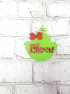 Grinch Silhouette Ornament