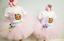 Load image into Gallery viewer, Pink Rainbow Cocomelon Tutu Set