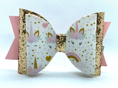 Unicorn Vinyl Hair Bow