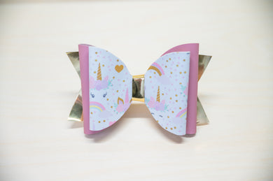 Unicorn Vinyl Hair Bow