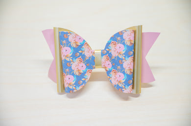 Pastel Floral Vinyl Hair Bow